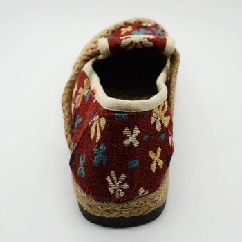 Slowflake Embroidered Women Linen Cotton Espadrilles Loafers - Image 4