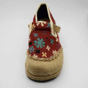 Slowflake Embroidered Women Linen Cotton Espadrilles Loafers - Image 5
