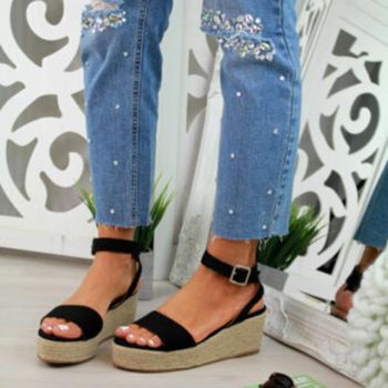 Fashion Women Sandal Wedges Shoes Leopard Casual Woman Peep Toe Platform Sandals - Image 10
