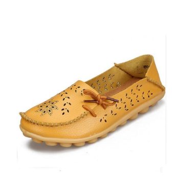 Genuine Leather Flat Shoes women Gommino Moccasin Loafers - Image 14