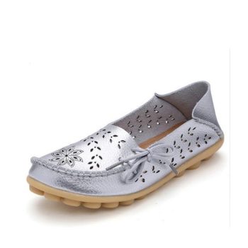 Genuine Leather Flat Shoes women Gommino Moccasin Loafers - Image 13