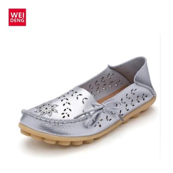 Genuine Leather Flat Shoes women Gommino Moccasin Loafers - Image 3