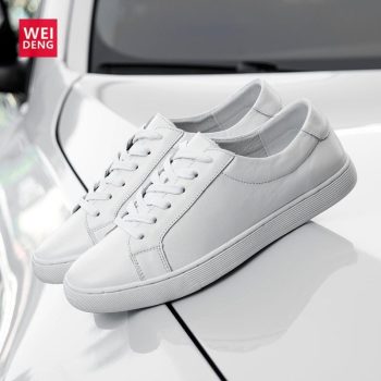 Genuine Leather Women Flats White Soft Soled Pointed Toy Preppy Style Lace Up shoes - Image 7