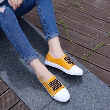 Fashion Breathable Women Canvas Shoes Lace-up Casual Ladies Shoes - Image 8