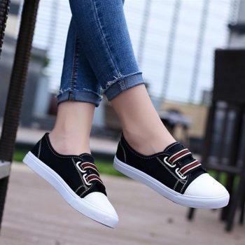 Fashion Breathable Women Canvas Shoes Lace-up Casual Ladies Shoes - Image 4