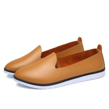 Genuine Leather Slip on ladies Shallow Casual Shoes - Image 6
