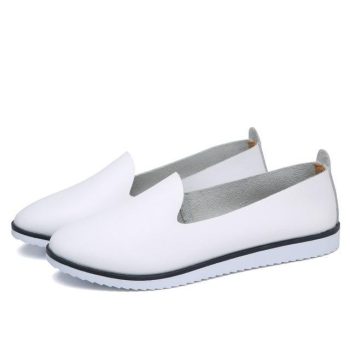 Genuine Leather Slip on ladies Shallow Casual Shoes - Image 8
