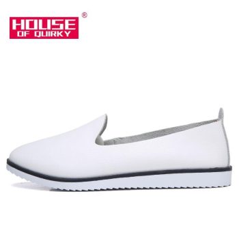 Genuine Leather Slip on ladies Shallow Casual Shoes - Image 2