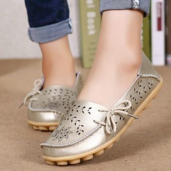 Women Flats Women Genuine Leather Shoes - Image 9