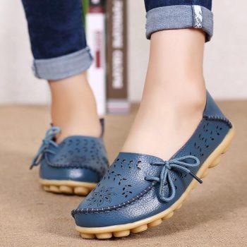 Women Flats Women Genuine Leather Shoes - Image 6