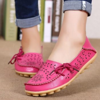 Women Flats Women Genuine Leather Shoes - Image 7