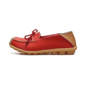 Women Geniune Leather Shoes Moccasins Mother Loafers - Image 5