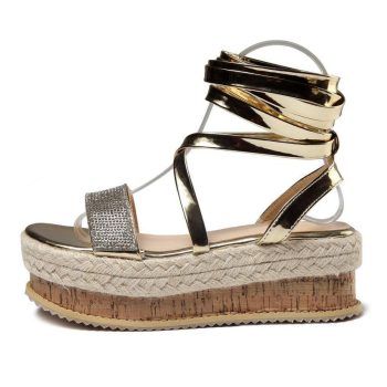 Women Gladiator Sandals Ankle Strap Sandals Cross-tied Platform Sandals - Image 6