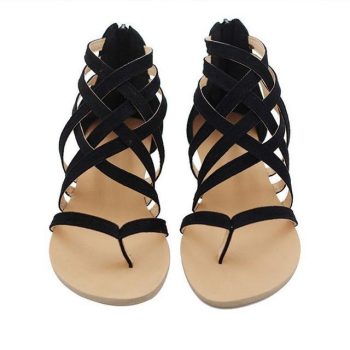 Women Sandals Plus Size Gladiator Sandals For Beach Shoes Woman Rome Flat Sandals