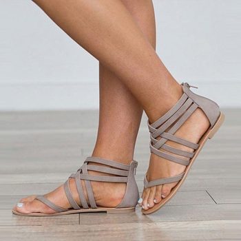 Women Sandals Plus Size Gladiator Sandals For Beach Shoes Woman Rome Flat Sandals - Image 3