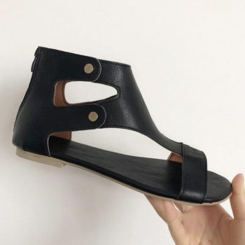 Women Shoes Soft Women Casual Shoes Female Zip Plus Size 35-43 Sandals