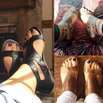 Women Shoes Soft Women Casual Shoes Female Zip Plus Size 35-43 Sandals - Image 5