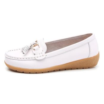 Women shoes mother shoes woman flats soft bottom genuine leather ladies ballet loafers - Image 5