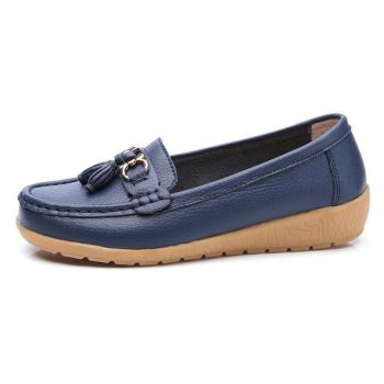 Women shoes mother shoes woman flats soft bottom genuine leather ladies ballet loafers - Image 9