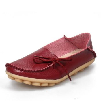 Women Flats Mother Leather Shoes Casual Moccasins Driving Loafers - Image 11