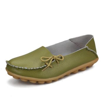 Women Flats Mother Leather Shoes Casual Moccasins Driving Loafers - Image 13