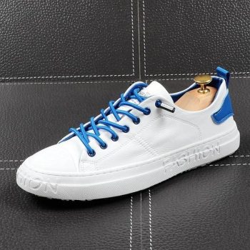 Youth fashion Men luxury designer white Causal Loafers flat platform shoes