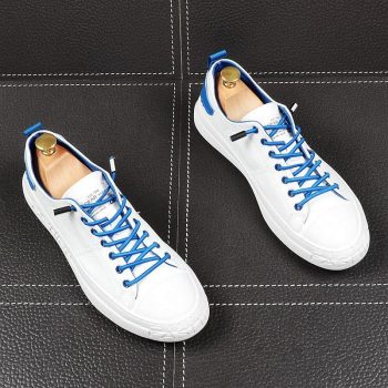 Youth fashion Men luxury designer white Causal Loafers flat platform shoes - Image 6