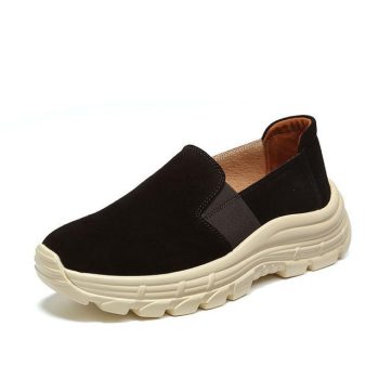 Women Loafers Flats Shoes On Platform Sneakers Casual Suede Moccasin Shoes - Image 8