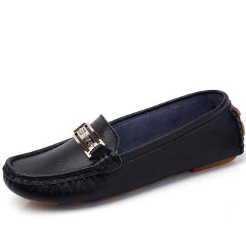 Women genuine leather ballet flats shoes - Image 9
