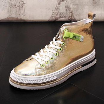 luxury designer NEW Men high-tops Causal Loafers flat platform prom shoes - Image 9