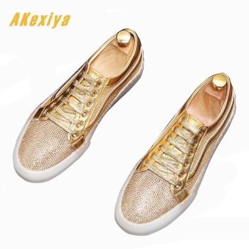 luxury rhinestone Summer Breathable Casual shoes for men - Image 2