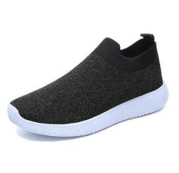 breathable air mesh sneakers women slip on platform knitting flats - Image 19