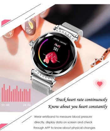 Smart Watch Women Diamond Glass - Image 8