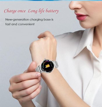 Smart Watch Women Diamond Glass - Image 11