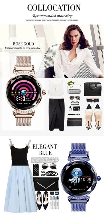 Smart Watch Women Diamond Glass - Image 9
