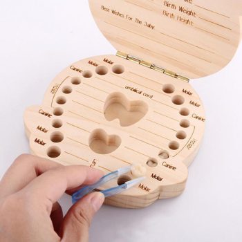 Wooden Baby Milk Teeth Box