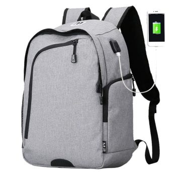 Business Casual Men's 14 Inch Laptop Backpacks for Leisure Travel Daypacking with Battery Slot for USB Charging - Image 7