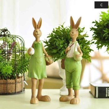 Family Rabbit Resin figurines Home Decor - Image 4