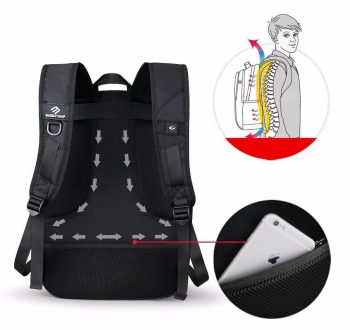 Business Casual Men's 14 Inch Laptop Backpacks for Leisure Travel Daypacking with Battery Slot for USB Charging - Image 13