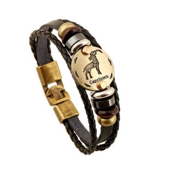 Fashionable Bronze Alloy Leather Bracelet - Image 10