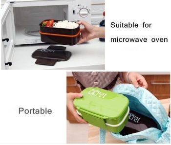 Large Capacity 1400ml Double Layer Plastic Lunch Box 12:00 Microwave - Image 6