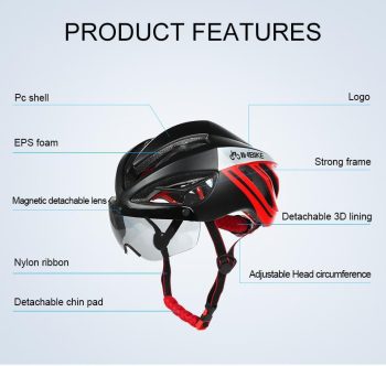 INBIKE Bicycle Helmets Magnetic Goggles - Image 9