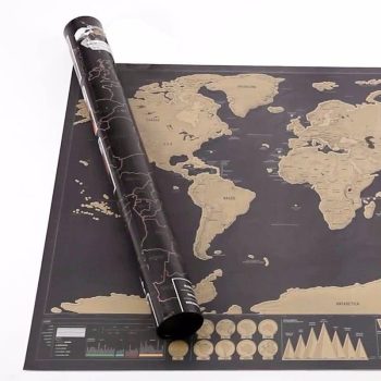 Deluxe Black Scratch Off World Map - Image 3