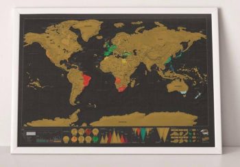 Deluxe Black Scratch Off World Map - Image 9