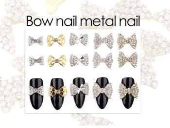 10Pcs/lot Nails Rhinestones Bow Design Manicure Nails Art - Image 8