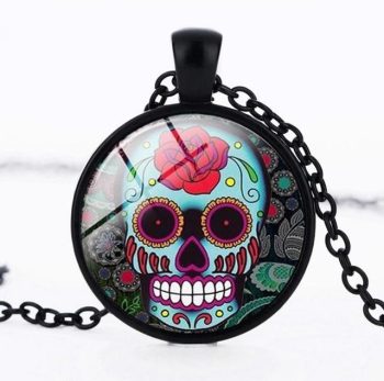 Classic Silver Mexican Sugar Skull Necklace - Image 5