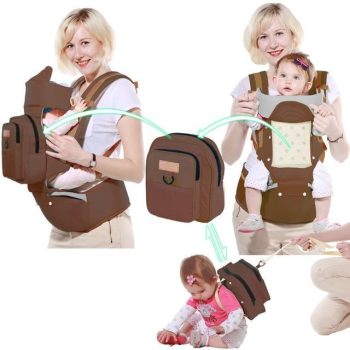 Pink Blue Orange Baby Carrier With Diaper Bag - Image 3