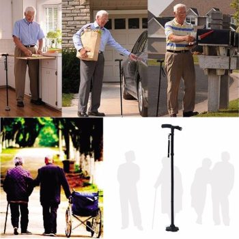 Multi-Function LED Folding Walking Stick - Image 5