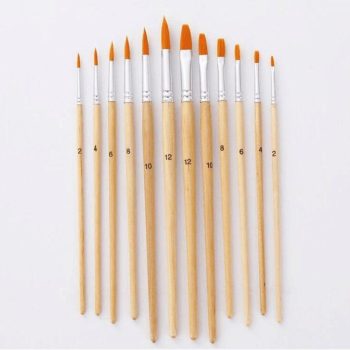 Lot Nylon Hair Oil Painting Brushes Set - Image 7
