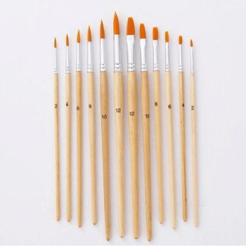 Lot Nylon Hair Oil Painting Brushes Set - Image 10